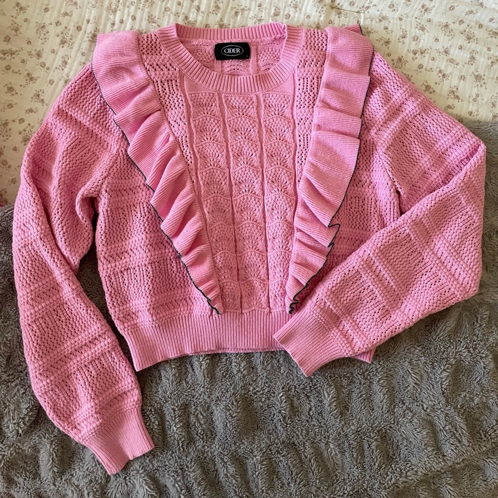 Ruffle Knit Sweater